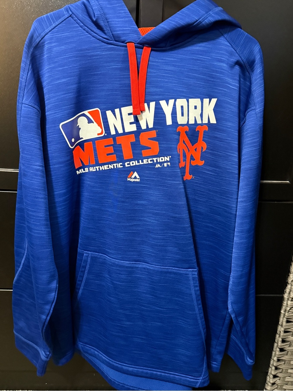 Majestic New York Mets Royal Blue Pullover with Orange Accents